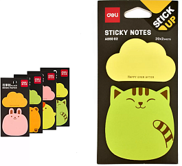 картинка Notițe adezive DELI StickUp 76x76mm, 2x20 file, fluo, DLEA55002 magazinul BookStore in Chisinau, Moldova