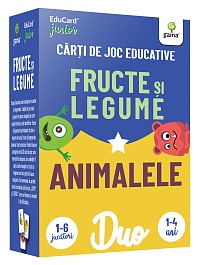 картинка Carti de joc educative. Fructe si legume • Animalele. DuoCard magazinul BookStore in Chisinau, Moldova