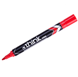 картинка Marker permanent DELI Think, 1.5mm, rosu, DLEU10040 magazinul BookStore in Chisinau, Moldova