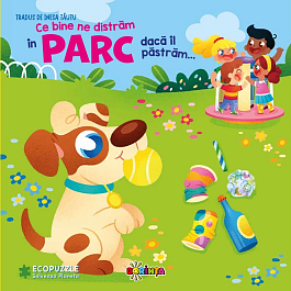 картинка Ce bine ne distram in  parc daca il pastram...Carte cu ecopuzzle magazinul BookStore in Chisinau, Moldova