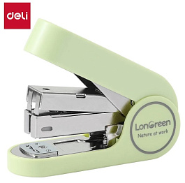 картинка Capsator DELI LonGreen 24/6, 25 foi, verde magazinul BookStore in Chisinau, Moldova