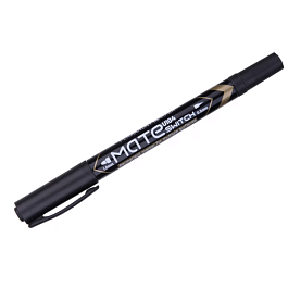 картинка Marker permanent DELI Mate, dublu, 1.0/0.5mm, negru, DLEU10420 magazinul BookStore in Chisinau, Moldova