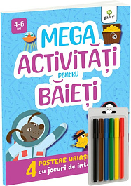 картинка Mega activitati pentru baieti. Postere cu activitati magazinul BookStore in Chisinau, Moldova