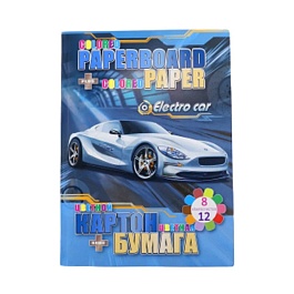 картинка Set carton si hartie colorata Electro Car magazinul BookStore in Chisinau, Moldova