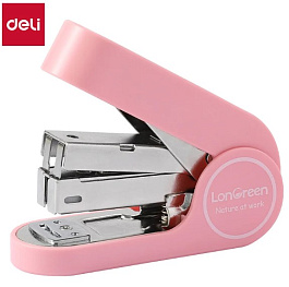 картинка Capsator DELI LonGreen 24/6, 25 foi, roz magazinul BookStore in Chisinau, Moldova