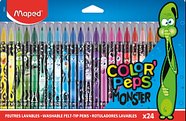 картинка Carioci MAPED Monster, 24 culori, 845401 magazinul BookStore in Chisinau, Moldova