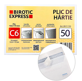 картинка Plic BIROTIC Express C6 114x162mm banda silicon, 50 buc, BV11150 magazinul BookStore in Chisinau, Moldova