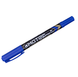 картинка Marker permanent DELI Mate, dublu, 1.0/0.5mm, albastru, DLEU10430 magazinul BookStore in Chisinau, Moldova