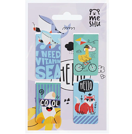 картинка Semn de carte cu magnet MESHU Summer party, 4 bucati, RL342179 magazinul BookStore in Chisinau, Moldova